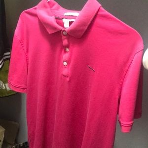 Calvin Klein pink polo shirt